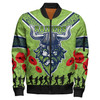 Canberra Raiders Bomber Jacket - Custom Anzac Day Canberra Raiders Bomber Jacket