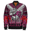 Manly Warringah Sea Eagles Bomber Jacket - Custom Anzac Manly Warringah Sea Eagles Bomber Jacket