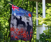 Australia Anzac Day Flag - Lest We Forget Vintage Poppies