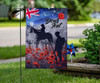 Custom Australia Anzac Day Garden Flag - Lest We Forget Vintage Poppies