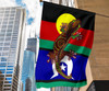 Australia Naidoc Week Flag with Indigenous Australian Lizard