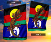 Australia Naidoc Week Flag with Indigenous Australian Lizard