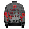 Australia Anzac Bomber Jacket - Custom Anzac Fathers Soldiers Heroes Bomber Jacket