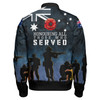 Australia Anzac Bomber Jacket - Honouring All Those Who Served Bomber Jacket