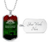 Australia Anzac Military Dog Tag Necklace - Australia Remember