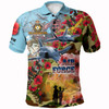 The RAAF Anzac Spirit Camouflage Polo Shirt - Royal Air Force Anzac Memorial Poppy Flower