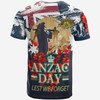 Australia Anzac Day T-shirt - Remembrance Poppy Lest We Forget