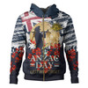 Australia Anzac Day Blue Hoodie - Remembrance Poppy Lest We Forget