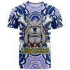 Australia City of Canterbury Bankstown Custom T-shirt - Indigenous Super Berries Tribal Footprints