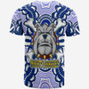 Australia City of Canterbury Bankstown Custom T-shirt - Indigenous Super Berries Tribal Footprints