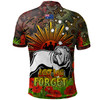 Canterbury-Bankstown Bulldogs Custom Polo Shirt - Anzac Bulldog with Remembrance Poppy and Indigenous Patterns Polo Shirt