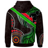 South Sydney Rabbitohs Hoodie - South Sydney Rabbitohs Aboriginal Inspired Dreaming Patterns Australia Culture Hoodie