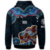 Canterbury-Bankstown Bulldogs Hoodie - Custom Canterbury-Bankstown Bulldogs Ball with Contemporary Style Of Aboriginal Inspired Dot Painting