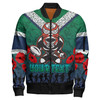 New Zealand Warriors Bomber Jacket - Custom Anzac Day New Zealand Warriors Bomber Jacket