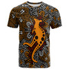 Australia Aboriginal Inspired Custom T-shirt - Indigenous Aboriginal Inspired art background with kangaroo1