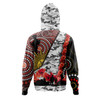 Australia Illawarra and St George Anzac Hoodie - Aboriginal Inspired Pattern Anzac Flowers Hoodie