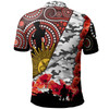 Australia Illawarra and St George Anzac Polo Shirt - Aboriginal Inspired Pattern Anzac Flowers Polo Shirt