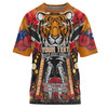 Wests Tigers Anzac Custom T-shirt - Remembrance Wests Tigers Anzac Day With Poppy Flower