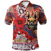 South Sydney Rabbitohs Polo Shirt - Custom Souths with Aboriginal Inspired Poppy Flowers Polo Shirt