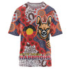 South Sydney Rabbitohs T-shirt - Custom Anzac Souths with Aboriginal Inspired Poppy Flowers T-shirt