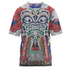 New Zealand Anzac Watercolor Custom T-Shirt - Remembrance Anzac Day With Maori Tiki Mask And Poppy Flower