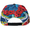 North Queensland Anzac Day Watercolour Cap - Custom Remembrance North Queensland With Poppy Flower