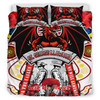 Illawarra and St George Anzac Day Watercolour Custom Bedding Set - Remembrance Illawarra and St George With Poppy Flower