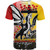 Australia Illawarra and St George Custom T-Shirt - Anzac Day Dragons With Poppy Flower