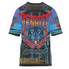 Penrith Panthers T-shirt - Anzac Angry Panther Mascot Style T-shirt