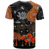 All Stars Rugby T-shirt - Anzac Day Quotes All Stars  Aboriginal Inspired Poppy Indigenous T-shirt