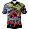 North Queensland Cowboys Custom Polo Shirt - Anzac Day North Queensland Cowboys Aboriginal Inspired Culture Polo Shirt