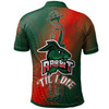 Rabbitohs Rugby Polo Shirt - Custom Anzac Rabbit Sport With Aboriginal Patterns Polo Shirt 1