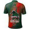 Rabbitohs Rugby Polo Shirt - Custom Anzac Rabbit Sport With Aboriginal Patterns Polo Shirt 2