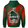 Rabbitohs Rugby hoodie  - Custom Anzac Rabbit Sport With Aboriginal Patterns Hoodie 3