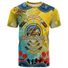 Otago Highlanders Rugby T-shirt - Anzac Otago Highlanders Aboriginal Inspired Pattern T-shirt