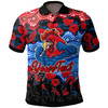 Sydney Roosters Polo Shirt - Custom Anzac Rooster With Aboriginal Inspired Patterns Poppy Polo Shirt