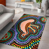 Australia Aboriginal Area Rug - Emu Aboriginal Dot Art Painting