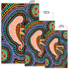Australia Aboriginal Area Rug - Emu Aboriginal Dot Art Painting