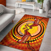 Australia Aboriginal Area Rug - Emu And Chicks Aboriginal Dot Painting