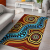 Australia Aboriginal Area Rug - Aboriginal dot art river connection concept