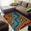 Australia Aboriginal Area Rug - Aboriginal dot art river connection concept