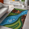 Australia Aboriginal Area Rug - Aboriginal Landscape Illustration of forest, river and land