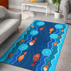 Australia Aboriginal Area Rug - Aboriginal dot art painting with fish