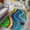 Australia Aboriginal Area Rug - Aboriginal style of background depicting nature