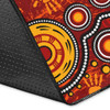 Australia Aboriginal Area Rug - Aboriginal dot art conection concept with handprints