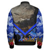 Australia  Anzac Aboriginal Inspired Bomber Jacket - Poppy Flower Remembrance Day Bomber Jacket