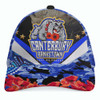 Australia  Anzac Aboriginal Inspired Cap - Poppy Flower Remembrance Day Cap