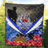 Australia  Anzac Aboriginal Inspired Quilt - Poppy Flower Remembrance Day Quilt