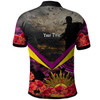 Brisbane Broncos Anzac Custom Polo Shirt - Remembrance Anzac Day Broncos Aboriginal Inspired Polo Shirt