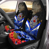 Australia  Anzac Aboriginal Inspired Car Seat Cover - Poppy Flower Remembrance Day Car Seat Cover